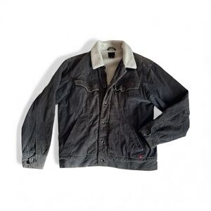 QUICKSILVER Brown Corduroy Jacket with Sherpa Lining